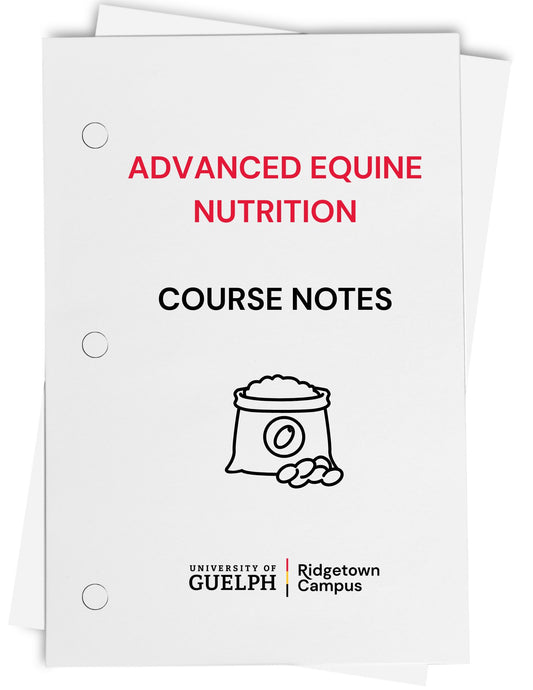 Advanced Equine Nutrition Course Notes